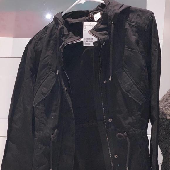 NEW H&M Black Parka Jacket - Picture 2 of 3
